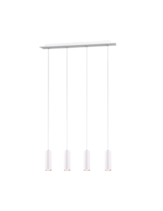 Trio Marley – suspension 4xGU10 réglable jusqu’à 150 cm, design blanc moderne, max. 4x35W