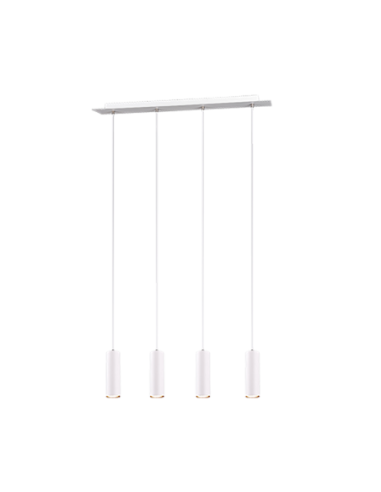Trio Marley – suspension 4xGU10 réglable jusqu’à 150 cm, design blanc moderne, max. 4x35W