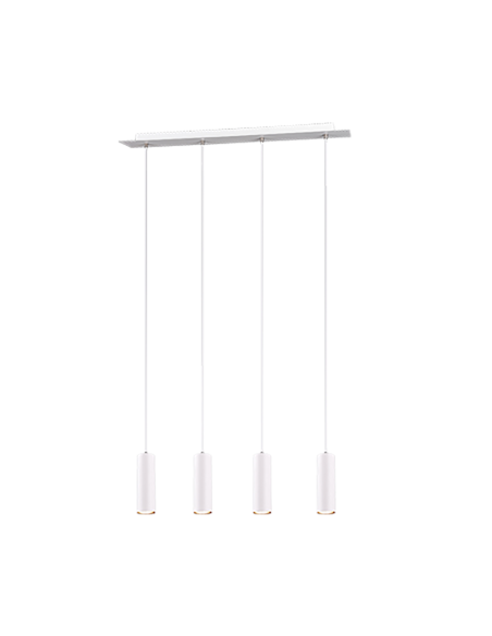 Trio Marley – suspension 4xGU10 réglable jusqu’à 150 cm, design blanc moderne, max. 4x35W
