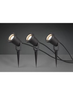 Trio Ubangi – set de 3 spots extérieurs sur piquet, design anthracite, robustesse IP65 2