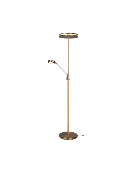 Trio Franklin – lampadaire moderne en laiton antique avec variateur tactile, lumière personnalisable 2700-4000K