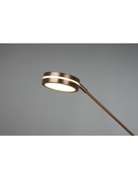 Lampadaire LED dimmable 35W Laiton fumé - Variateur tactile - Trio - Franklin