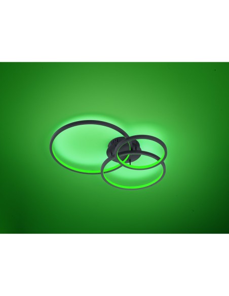 Trio Aaron – plafonnier RGBW moderne avec télécommande et commande vocale