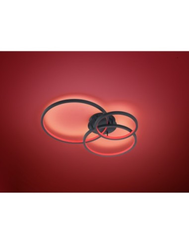 Plafonnier LED WiZ 36,5W 4200lm 3000-6000K anthracite – Trio – Aaron intérieur | Trio