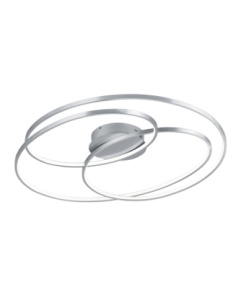Trio Gale – plafonnier moderne en métal nickel mat, LED 50W, lumière chaude 3000K
