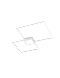 Trio Hydra – Plafonnier LED 3200 lm, design géométrique moderne, blanc mat