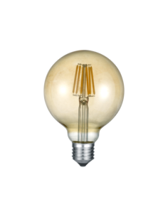 Ampoule LED Globe E27 verre ambré filament style vintage