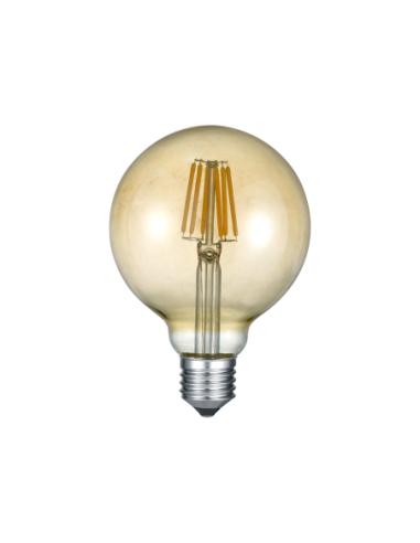 Ampoule LED Globe E27 verre ambré filament style vintage