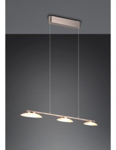 Trio Merton – Suspension LED 9W, verre nickel mat, éclairage doux et réglable 2