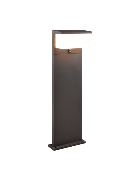 Trio Nestos – Potelet LED 13W, détection mouvement, IP54, design anthracite