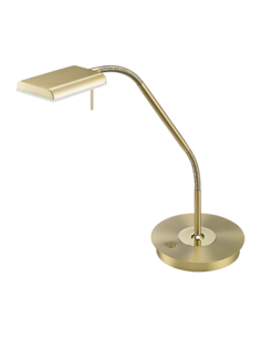 Trio Bergamo – Lampe de table LED 12W, laiton mat, variateur tactile
