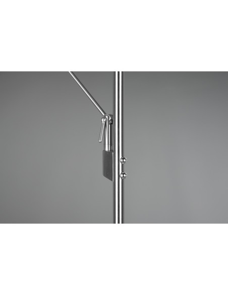 Lampadaire LED dimmable couleur variable nickel mat – Trio – Brantford