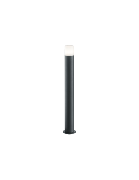 Trio Hoosic – Lampadaire extérieur E27, max. 28W, design moderne blanc/anthracite, IP44