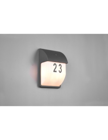 Trio Mersey – Applique moderne pour façade, lumière économe, mise en valeur du numéro de maison