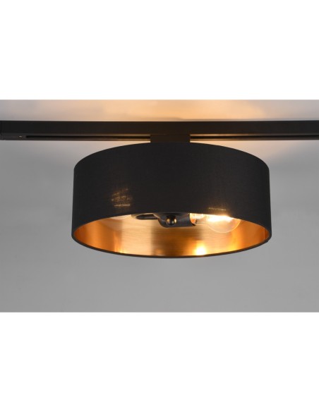 Trio DUOline – Plafonnier textile IP20, compatible ampoules E27 (non incluses), diamètre 30 cm