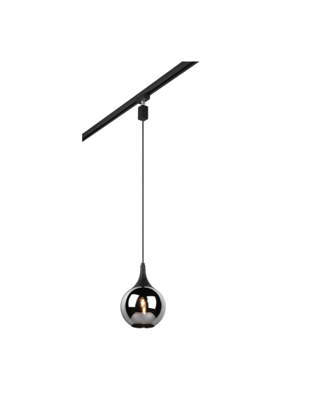 Trio Lumina – Suspension verre 1xE14, max. 40W, abat-jour chromé vaporisé