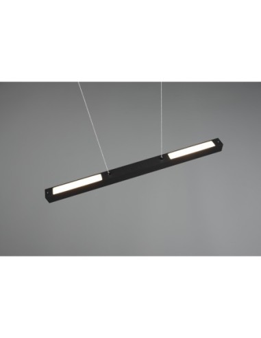 Suspension LED 29W 3400lm 3000K métal noir mat – Trio – DUOline Paros