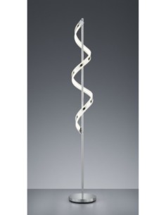 TRIO Sydney – Lampadaire LED 22W, 2500 lm, 3000K, design spiralé acrylique blanc, H162 cm, IP20, chrome. 2
