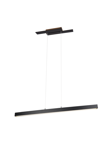 Trio – Belfast – Suspension LED 45W, noir mat, 5300lm, ambiance moderne et élégante