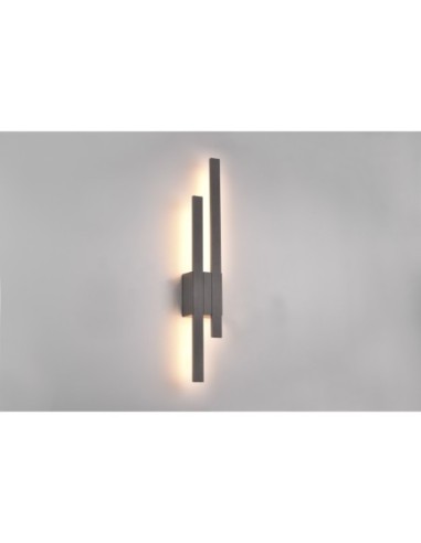 Trio – Tawa – Applique murale LED 9W, design moderne, 900lm, pour extérieur, couleur anthracite