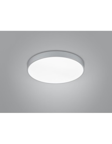 Trio – Waco – Plafonnier moderne LED titane avec intensité lumineuse réglable et couleurs variées