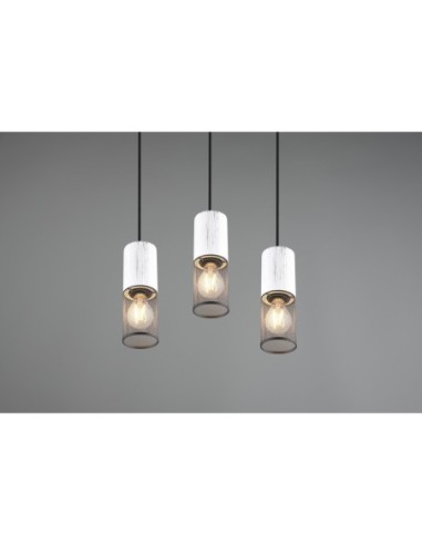 Suspension 3xE27, max. 40W, Noir et Blanc Antique – Trio – Tosh intérieur | Trio