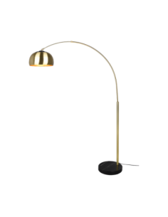 Trio – Argentina – Lampadaire à arc en laiton mat, design élégant pour salon ou coin lecture