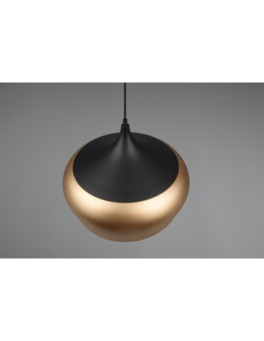 Trio – Chiron – Suspension LED moderne en laiton mat et noir, éclairage décoratif et pratique