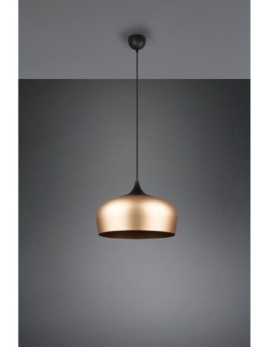 Suspension LED, 1 x E27, Aluminium, Laiton Mat intérieur | Trio