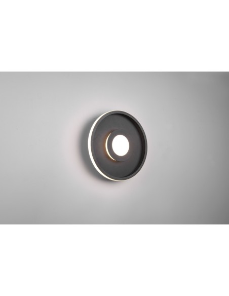 Trio – Ascari – Plafonnier LED 28W, 3200lm, noir mat, avec variateur et protection IP44