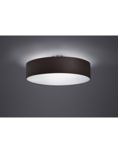 Trio – Hotel – Plafonnier LED Ø50 cm, tissu noir et blanc, 3xE27, design élégant 2