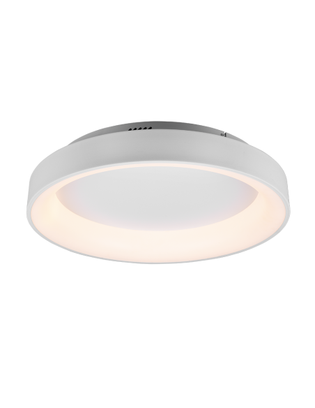 Trio – Girona – Plafonnier LED blanc mat Ø60 cm avec télécommande, 48W, 5600lm, lumière variable 2700–6000K