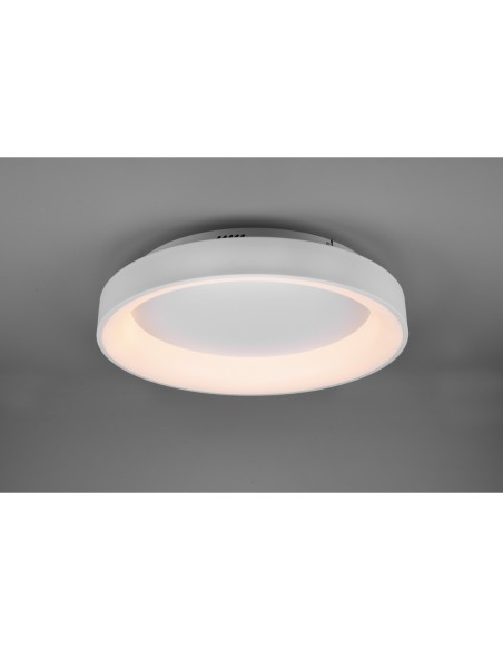 Trio – Girona – Plafonnier LED rond blanc mat, intensité et température réglables, Ø60 cm