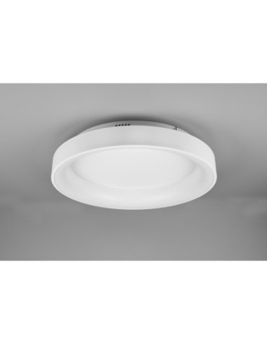 Plafonnier LED 48W, 5600 lm, 2700–6000K, Ø60 cm, Blanc Mat avec Télécommande  | Trio