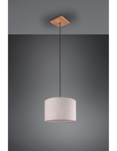 Trio – Elmau – Luminaire suspendu en bois et tissu, ambiance douce et cosy