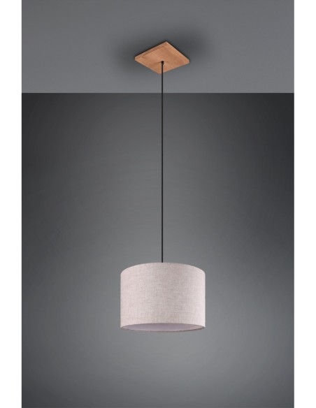 Trio – Elmau – Luminaire suspendu en bois et tissu, ambiance douce et cosy