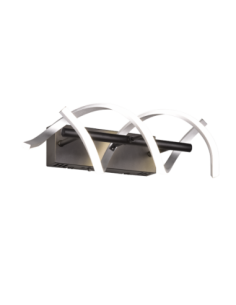 Trio – Sequence – Applique LED spirale, 22W, 2800lm, Aluminium Brossé avec variateur SWITCH