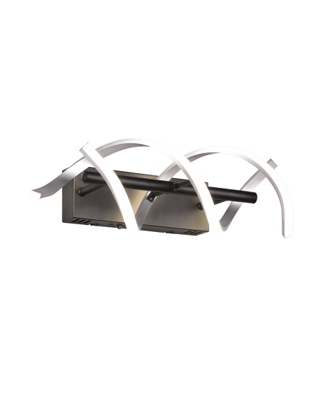 Trio – Sequence – Applique LED spirale, 22W, 2800lm, Aluminium Brossé avec variateur SWITCH