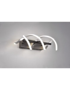 Trio – Sequence – Applique LED spirale, 22W, 2800lm, Aluminium Brossé avec variateur SWITCH 2