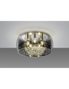 Trio – Crystel – Plafonnier élégant 5xE14 en verre chromé effet miroir 2