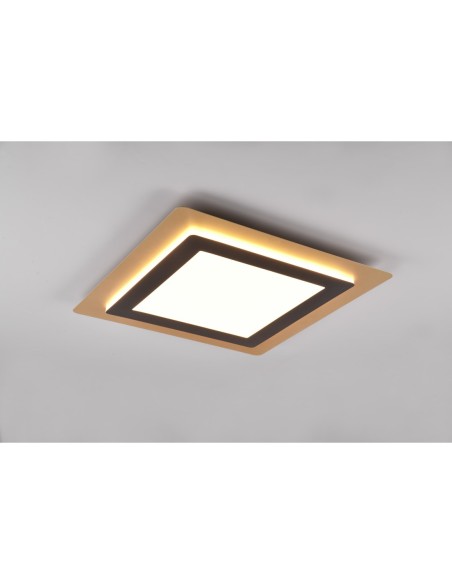 Trio – Morgan – Plafonnier angulaire moderne, 46W, avec télécommande et changement de couleur