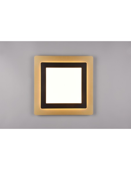 Plafonnier LED SMD, 6000lm, 2700 - 6500K, Noir et Or - Trio - Morgan