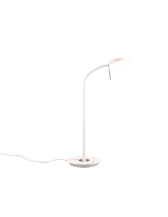 Trio – Monza – Lampe de table LED moderne en blanc mat avec variateur de luminosité