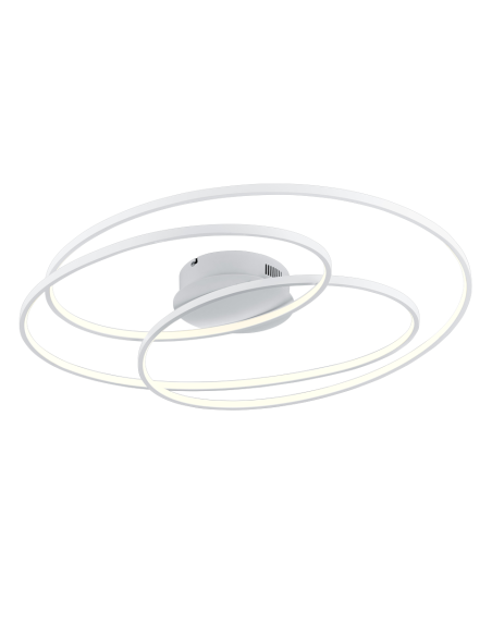 Trio – Gale – Plafonnier LED design 50W blanc mat avec variateur SWITCH et 7000lm