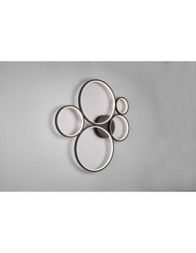 Plafonnier LED 49W, 5800lm, 3000K, Noir mat intérieur | Trio