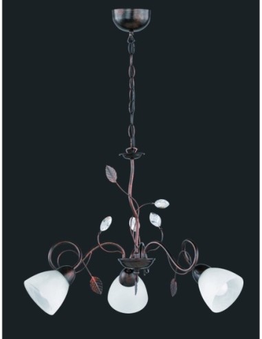 Trio – Traditio – Lustre classique 3xE14, 70 cm de diamètre, design rustique raffiné