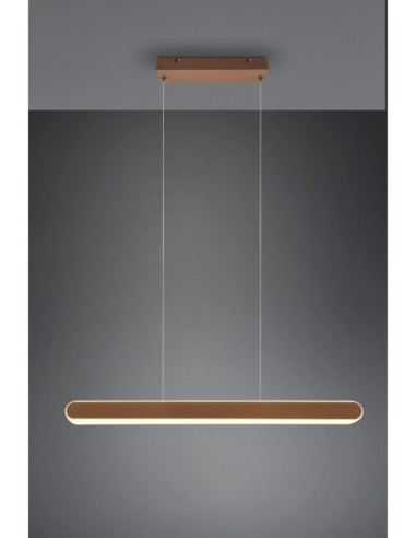 Suspension LED 48W 5800lm, 2700-6500K, Hauteur Réglable, Café - Trio - Helios