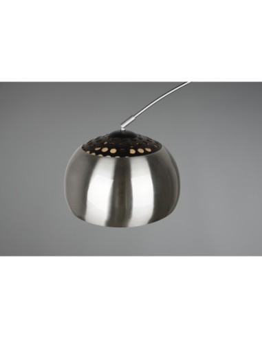 Lampadaire sur Pied à Arc H200cm, E27 max 60W, Nickel Mat intérieur | Trio