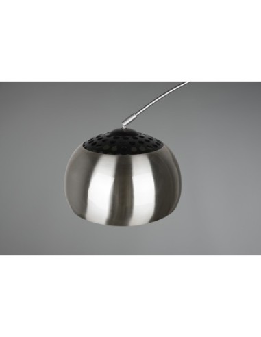 Lampadaire sur Pied à Arc H200cm, E27 max 60W, Nickel Mat intérieur | Trio