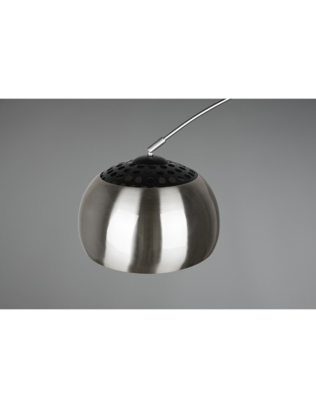 Lampadaire sur Pied à Arc H200cm, E27 max 60W, Nickel Mat intérieur | Trio